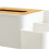 2-teiliger Taschentuchspender mit 2 Fächern – Robustes PP-Material & Holzoptik 8