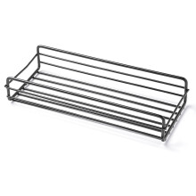 Robuste schwarze Metall-Duschekorb Wandregal 26,510,5 cm