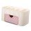 Multi-Functional Light Pink Plastic Desk Drawer Organizer 21x10x10cm 13