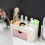 Multi-Functional Light Pink Plastic Desk Drawer Organizer 21x10x10cm 7