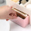 Multi-Functional Light Pink Plastic Desk Drawer Organizer 21x10x10cm 5