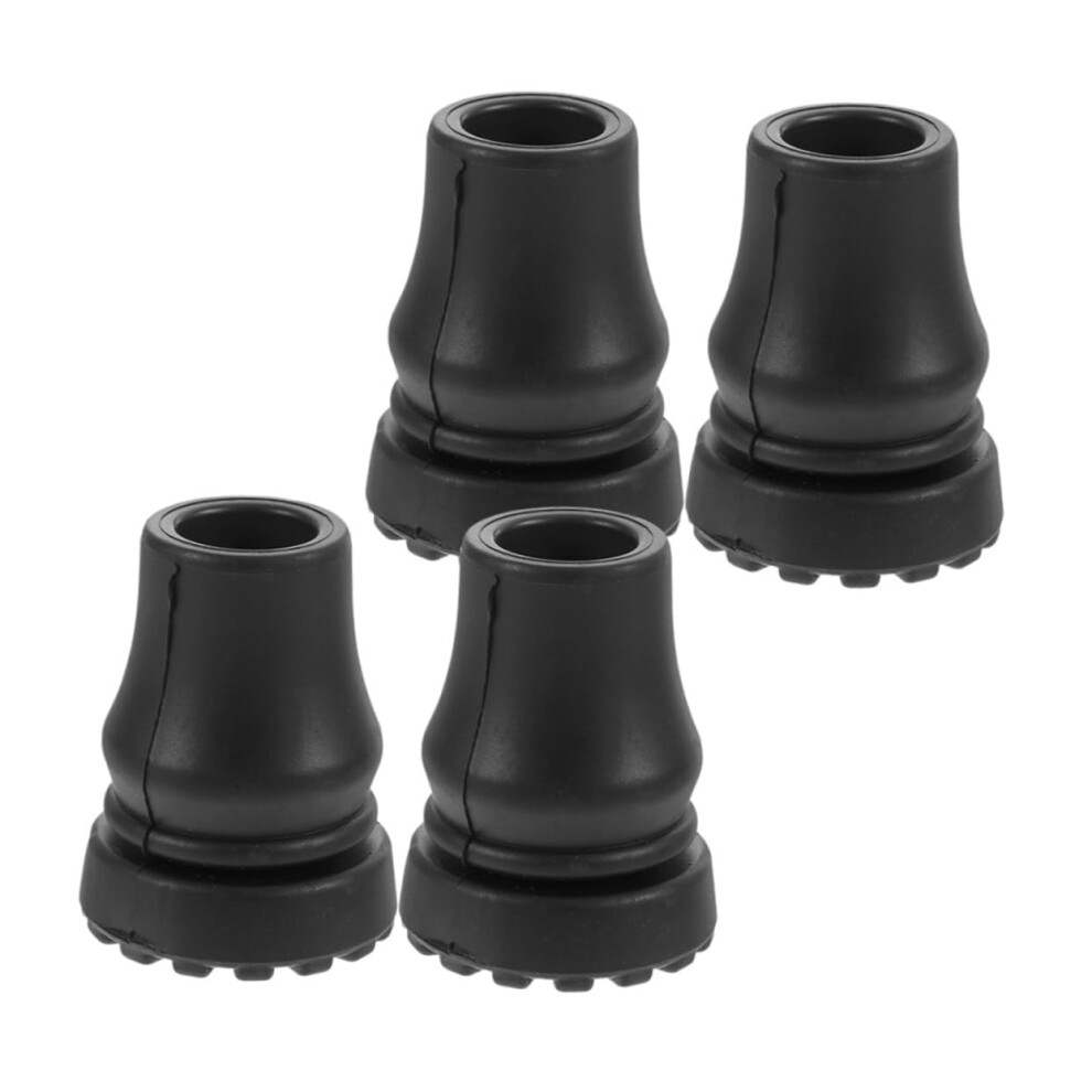 4pcs NonSlip Cane Tips Replacement with AntiSlip Grip for Walking Sticks Crutches Trekking Poles