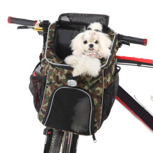 Bicycle Basket for Dogs, Bicycle Basket for Pets, Bicycle Carrier for Dogs with Light, for Small Pets, Bicycle Basket for Hiking, Cycling (Green)
