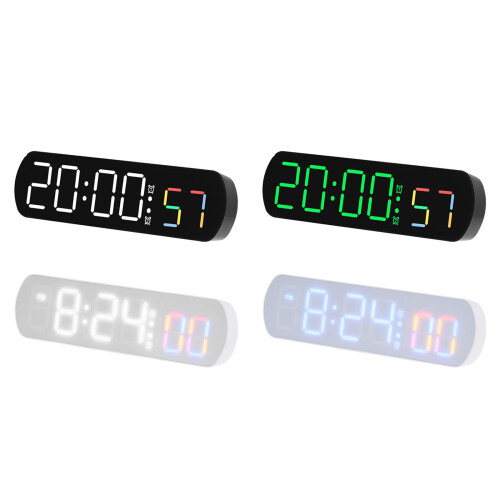 LED Digital Clock with Voice Control Wall Mount Desktops-D 1