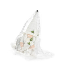 Bruid en bruidegom kabouters pluche decor voor vakantie-bruid