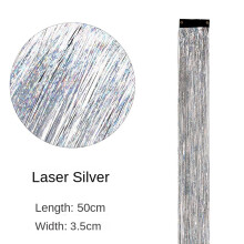 (BB Clip Laser Silber Typ A) 10PCs Btinsel Hair Gold Wire Laser Wire BB Clip Gold Wire