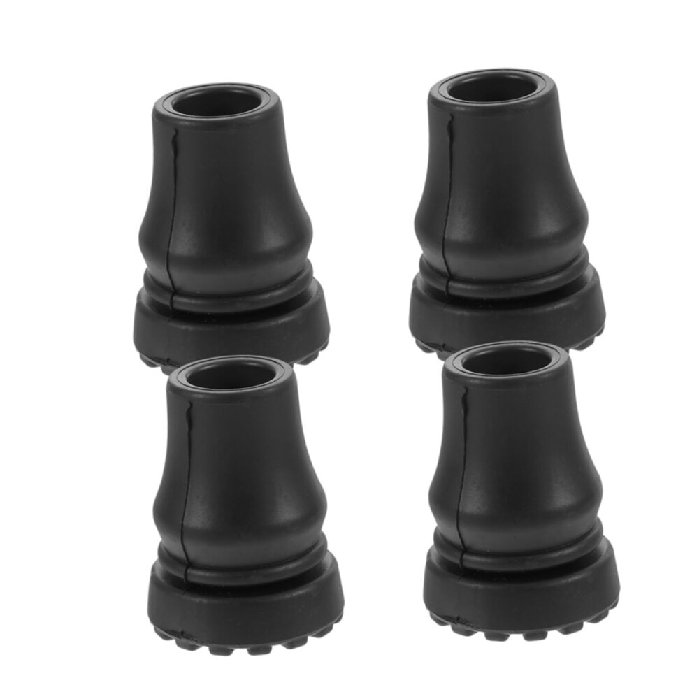 4pcs NonSlip Walking Stick Tips Shock Absorbing Trekking Pole Caps for Hiking and Cane Protection