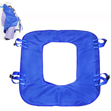 Patient Transfer Sheet with Handles, Breathable Bed Pad with 4 Straps, 80kg Capacity for Elderly and Disabled