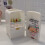 Large Capacity White Plastic Tabletop Storage Container with Stickers for Students 1
