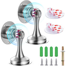 Magnetischer Türstopper zur Wand- und Bodenmontage, dekorative Kappe zur Schraubbefestigung, breites Anwendungsspektrum in Haus und Büro,