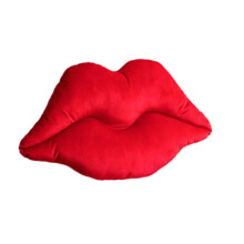 Romantic Decoration Colors Lip Pillow, Unique Red Lip Design for Perfect Gift Giving, Easy Care and Washable Decorative Pillows (20 X 11 Inches)