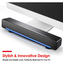 Podnieś poziom wrażeń dźwiękowych dzięki naszym bezprzewodowym głośnikom Soundbar z zasilaniem USB i Bluetooth do monitora stacjonarnego,