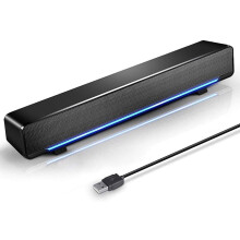 Inovativní zvukový systém, modře podsvícené reproduktory s napájením přes USB pro dynamický zvukový výkon, navrženo pro snadnou