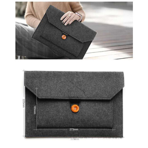 Capa protetora para laptop de 14 a 15,6 polegadas, com exterior em feltro premium, resistente a impactos, proteção completa e tamanho ajustável.