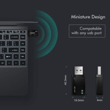 Ultraszybki, dwupasmowy bezprzewodowy adapter USB WiFi, karta sieciowa USB 3.0 o przepustowości 1300 Mb/s do płynnego strumieniowania i grania,