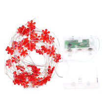 Battery Operated Fairy String Lights Flower Shape Warm Ambience Joyful Festive LED Light Set For Garden Christmas Wedding Party Decoration