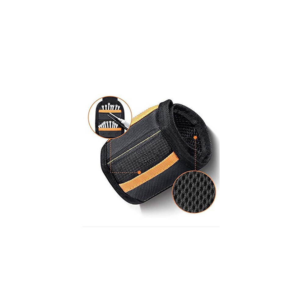 Magnetic Wristband, Your Third Hand In Construction And Diy, With Strong Magnets That Secure Small Metal Objects, Lightweight And Breathable Mesh For 9004841570921
