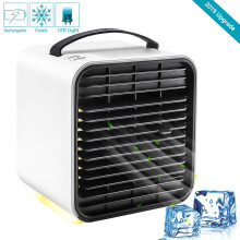 Tragbare Klimaanlage, Verdunstungsluftkühler mit Nano-Nebel-Technologie, leiser Betrieb, LED-Beleuchtung, klingenloses Design für das Homeoffice