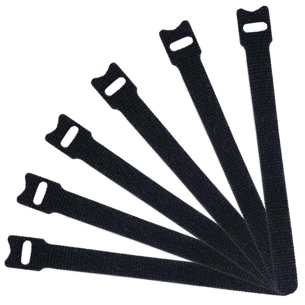 Adjustable Cord Organizer For Cable Management, Reusable Cable Ties In Microfiber Cloth Black 9340258541551