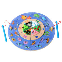 Magnetic fishing, magnetic fishing game, wooden educational toy, fishing games, preschool learning, educational toy for children ages 3 and up