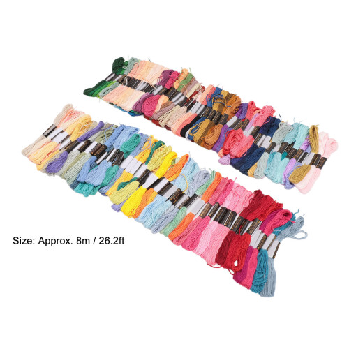 150 Colors Polyester Embroidery Floss 8m Cross Stitch Thread Bundle 1