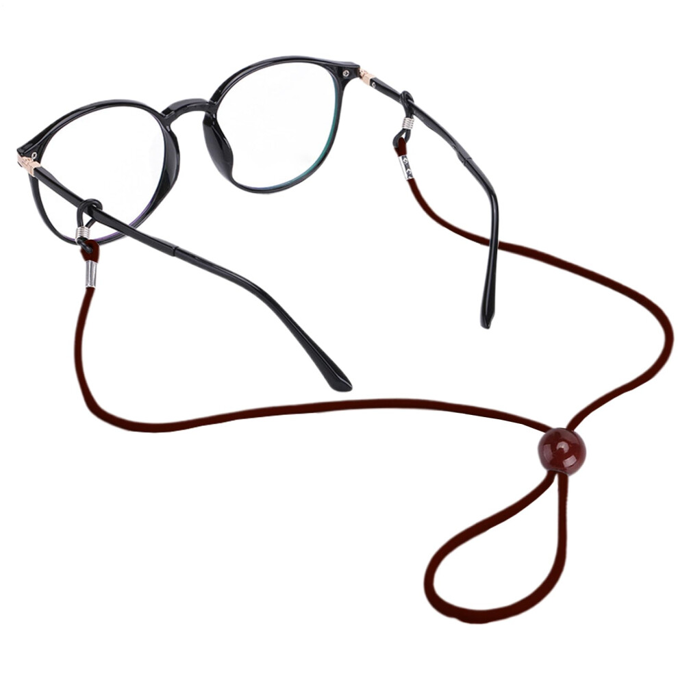Adjustable Sunglasses Strap with Lanyard, Sports Glasses Band in Brown