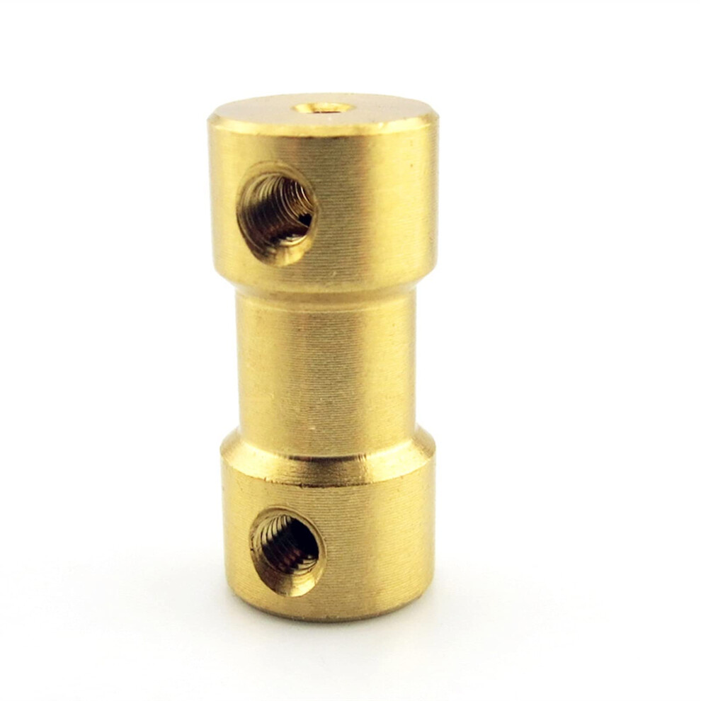 Brass Motor Shaft Coupler 3.17Mm To 4Mm Rigid Connector With Screws For Secure Diy Rc Motor Use 9189345116063