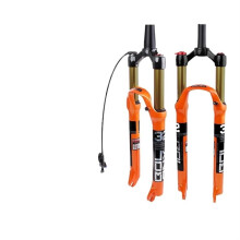 Bicycle Fork 1 Piece MTB Orange Front Suspension Straight 27.5 Remote