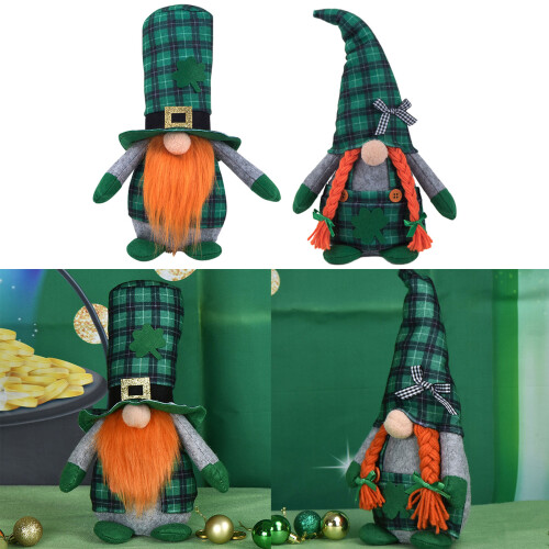 Patricks Day Gnome Ornaments Ierse kabouters groene-Damesmodel 2