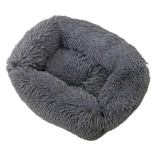 Pet Couch Bed with Thicken Cover Rectangular Soft-dark gray L