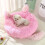 Round Cushion Pet Bed Rabbit Ears Tail Nest for-40 E style 3