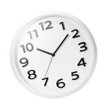 Horloge murale moderne avec chiffres 3D, mouvement-Blanc