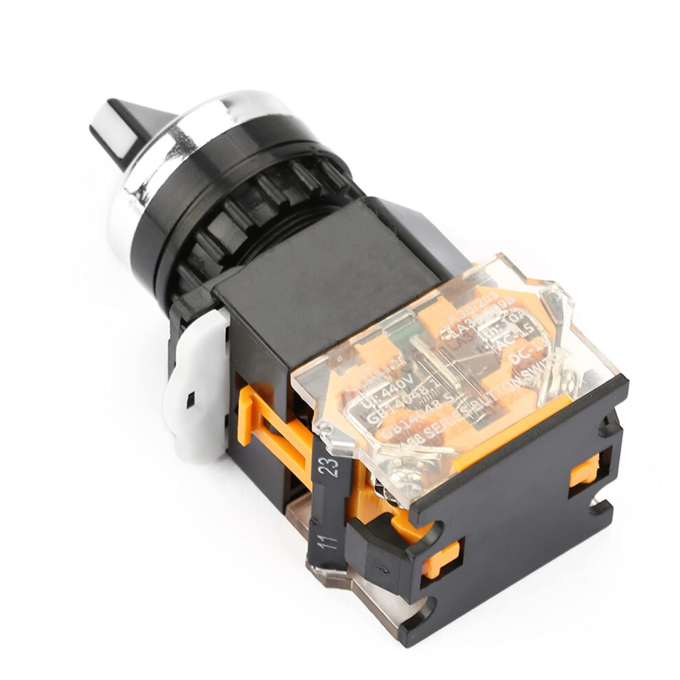 22Mm Round Rotary Selector Switch, 2 Positions, Selflocking Nc No, Ideal For Industrial Control Applications 9412369265067