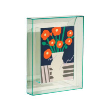Clear Acrylic Photo Frame Photo Holder Desktop Photo-light blue