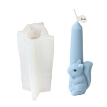Silicone Mould Resin Mould Rabbit Holding Candle Molds DIY-1