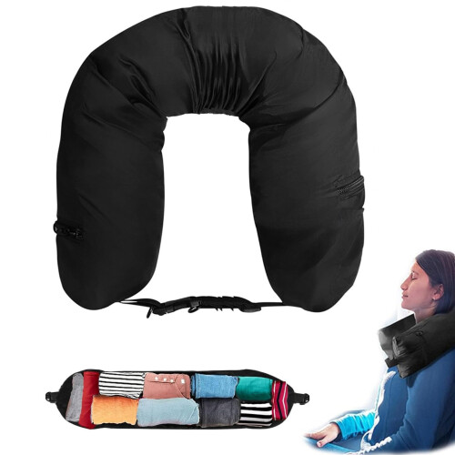 Oreiller cervical de voyage que vous remplissez avec des 1