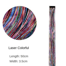 (BB Clip Bunte Misch farbe a) 10PCs Btinsel Hair Gold Wire Laser Wire BB Clip Gold Wire