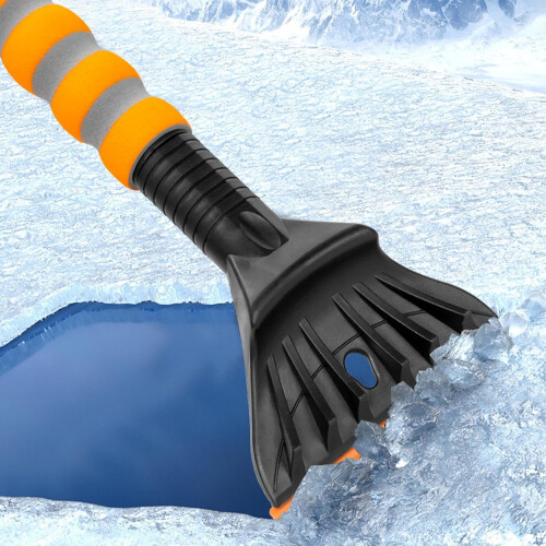 Car Snow Brush and Ice Scraper, ScratchProof Bristles, Ergonomic Grip, Durable for Windshield 1
