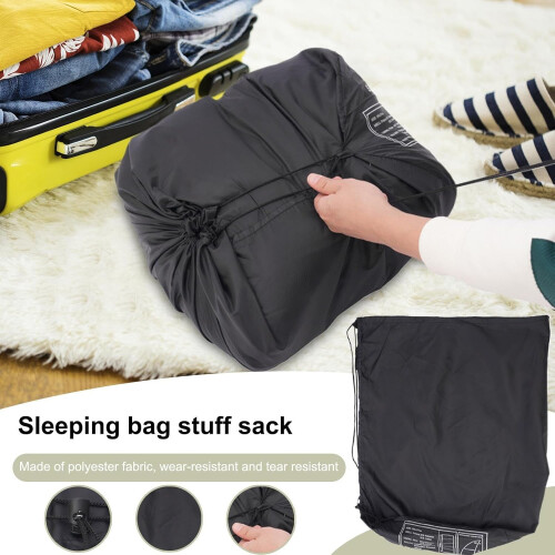 Sleeping Bag Stuff Sack - Durable Compact Storage with Secure Drawstring Closure, Easy to Carry, Fits Most Sleeping Bags 1