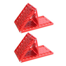 2pcs Foldable Rubber Traction Mats for Snow Mud Sand OffRoad Recovery for Cars and SUVs Red