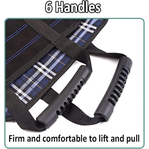 Patient Transfer Sheet with Waterproof Layer and 6 Handles for Bed Positioning Elderly Disabled 1