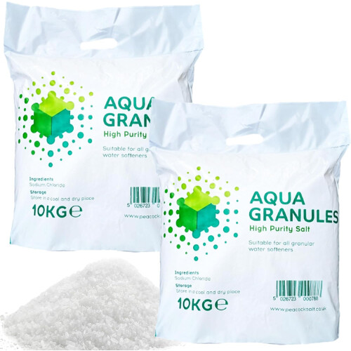 2 x 10kg Granular Salt Water Softeners High Purity