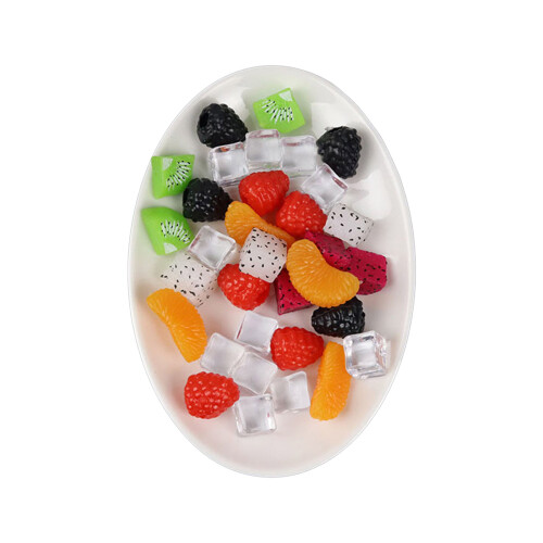 Fausses tranches de fruits colorées,-fruit du dragon blanc 2