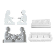 2x/Set Bougeoir de Saint-Valentin Moule En Silicone Décorations