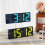 Convenient Alarm Clock Easily Read Clock with Voice-ice blue 5
