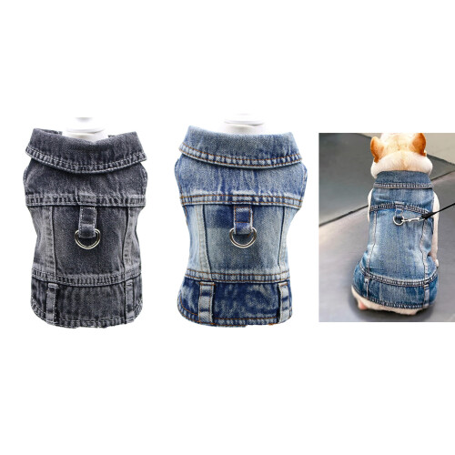 Pet Dog Clothes Small Pet Harness Vest Dog Pullover-Black M 1