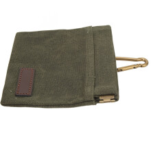 Large OD Green Dog Treat Bag with Waist Clip, Oxford Material