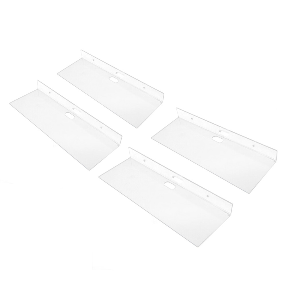 4 Pack Clear Acrylic Floating Shelves For Anime, Cosmetics & Bathroom 9491368751054