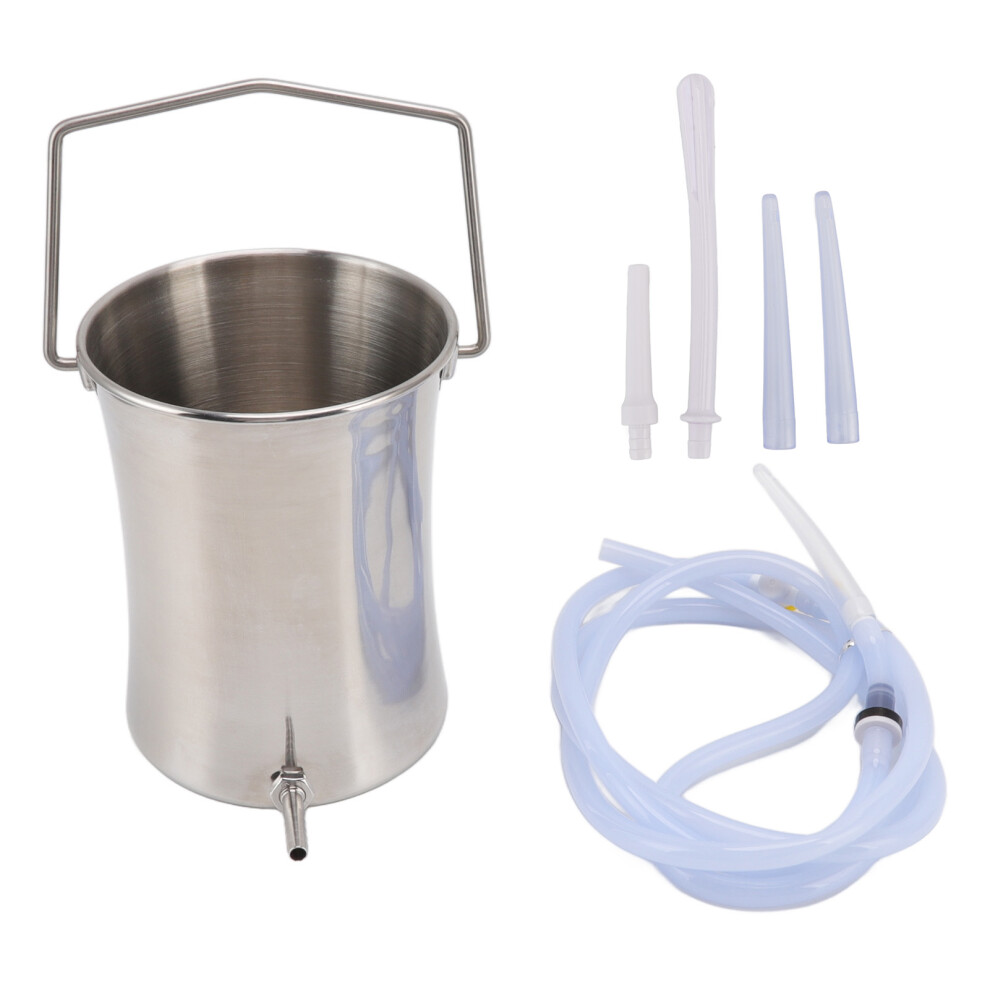 Reusable Detox Equipment for Home Hydrotherapy, Stainless Steel Enema Bucket with Medical Grade Materials, Colon Cleansing Kit Including Multiple Nozz