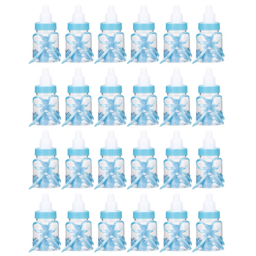 Γοητευτικά μπομπονιέρες για baby shower, διαφανή γεμιζόμενα μπουκάλια καραμελών που